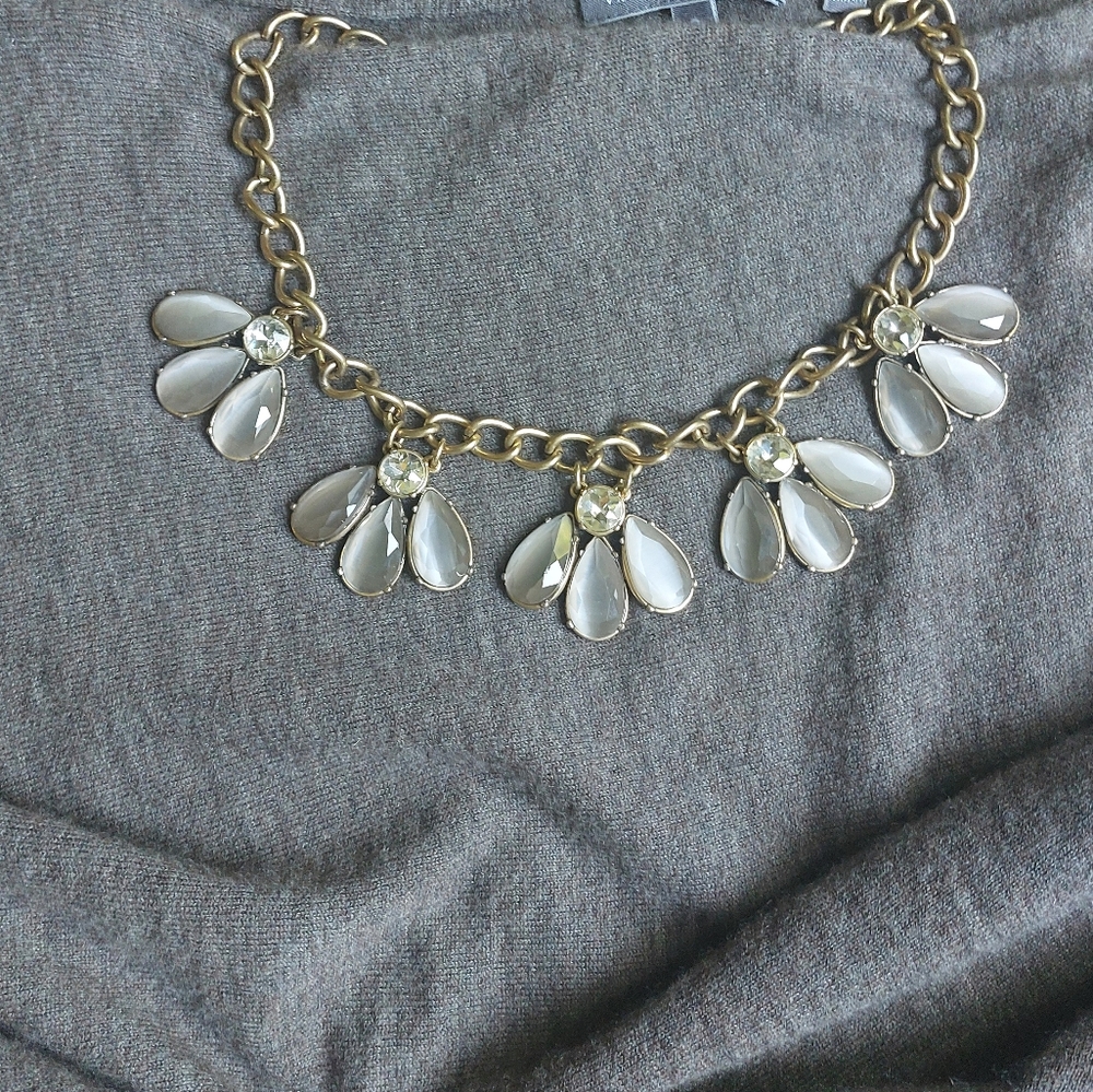 Banana Republic Muted Gold and Cream White Necklace